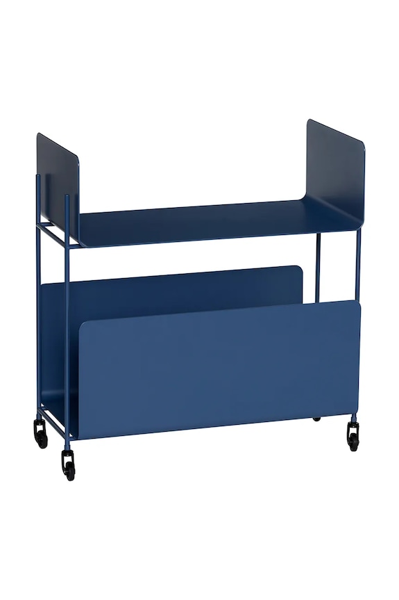 Hübsch mobilier cu roți din fier 63 x 32 x 66 cm bleumarin 992115