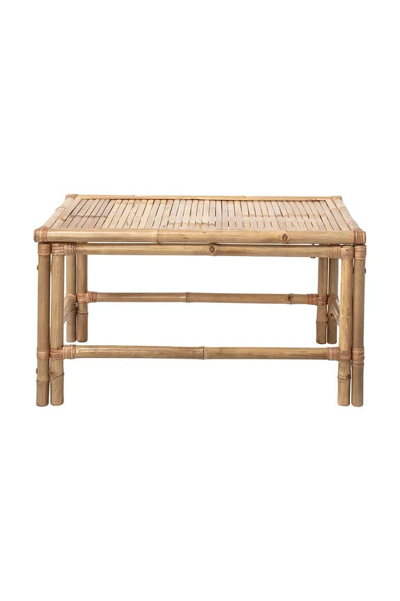 Bloomingville stolik kawowy z drewna bambusowego 90 x 50 x 60 cm beżowy 82040935