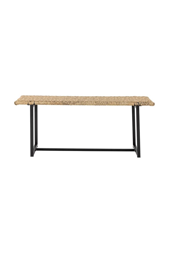 Bloomingville lavička z plastu 114 x 45 x 38 cm béžová 82065192