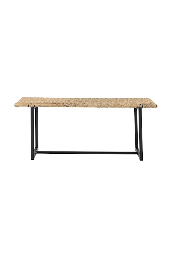 Bloomingville lavička z plastu 114 x 45 x 38 cm béžová 82065192