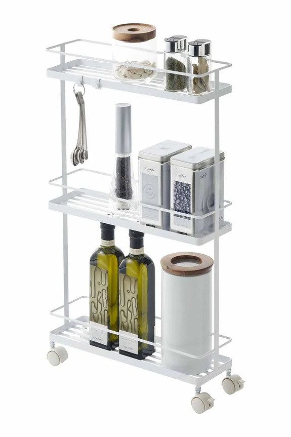 Yamazaki mebel z kółkami ze stali 38 x 12 x 66 cm 7151 biały AA00