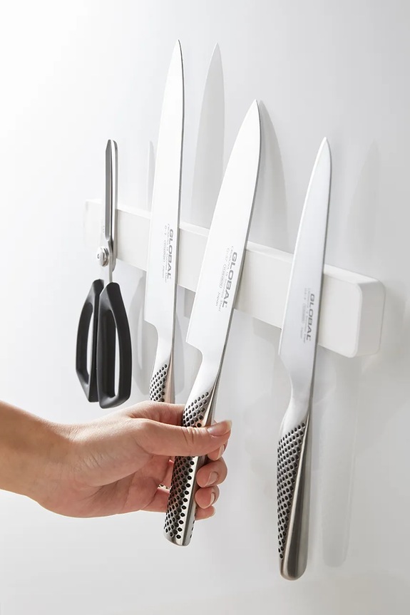 Yamazaki organizer magnetico per coltelli Tower 35 x 4 cm 5201.. bianco AA00