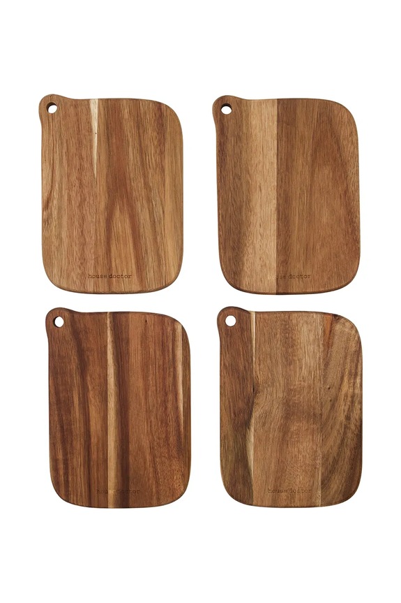 House Doctor deski do krojenia Eya 13 x 18 cm 4-pack brązowy 206660000