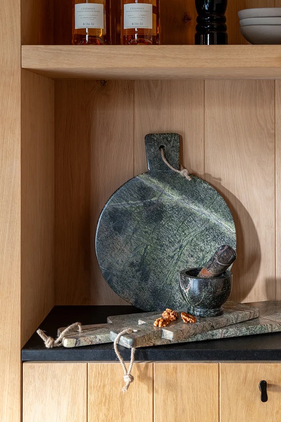 Kuchnia i bar J-Line deska do serwowania z kamienia naturalnego 59002 zielony