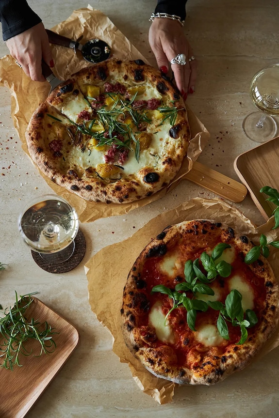 Sagaform zestaw noży do pizzy 5018353 brązowy