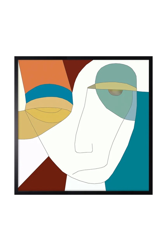 dekoracja ścienna w ramie 70 x 70 cm multicolor 1549201.5382