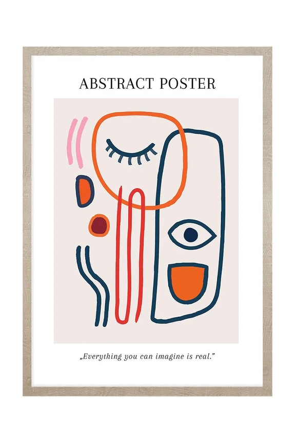 home & lifestyle dekoracja ścienna w ramie Abstract Colorful Faces no.1 50 x 70 cm multicolor 1541201.23057