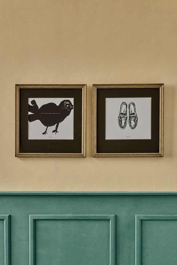 Διακοσμητικό τοίχου σε κορνίζα House Doctor HDShoe 40 x 40 cm 208582059 πράσινο AA00