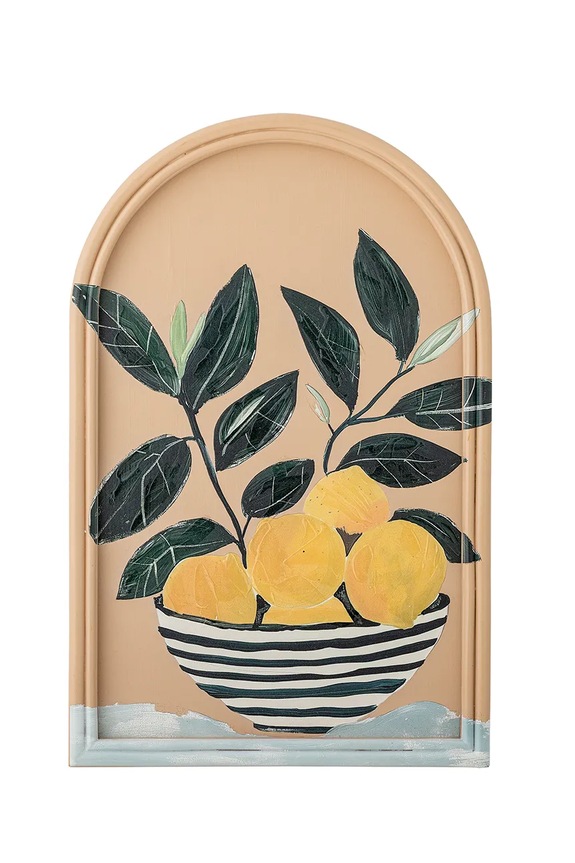 Bloomingville fali dekoráció keretben Limone 33 x 51 x 2 cm többszínű 82065029