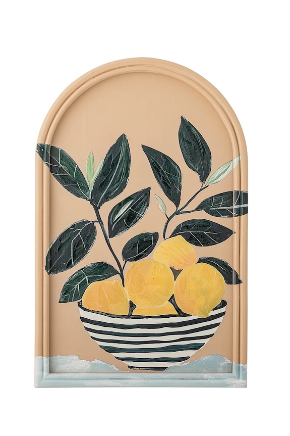 Bloomingville fali dekoráció keretben Limone 33 x 51 x 2 cm többszínű 82065029