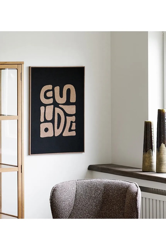 Гостиная и спальня Настенная декорация в раме House Nordic Tine 50 x 70 cm 4991018 коричневый