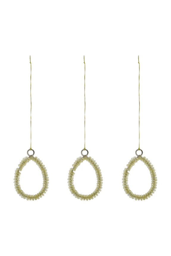 House Doctor decorațiuni de Crăciun HDBead 3 x 4,5 cm 3-pack galben 900001264