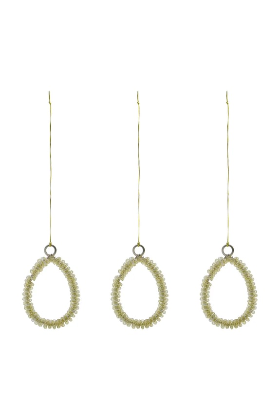 House Doctor decorațiuni de Crăciun HDBead 3 x 4,5 cm 3-pack galben 900001264
