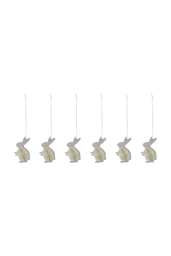 House Doctor decorațiuni de Crăciun HDRabb 6 cm 6-pack bej 900001274