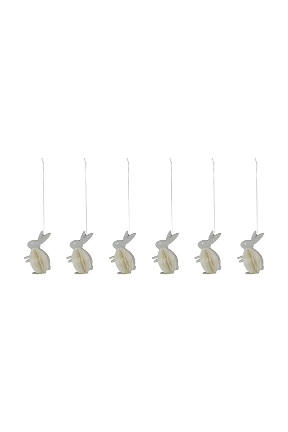 House Doctor decorațiuni de Crăciun HDRabb 6 cm 6-pack bej 900001274
