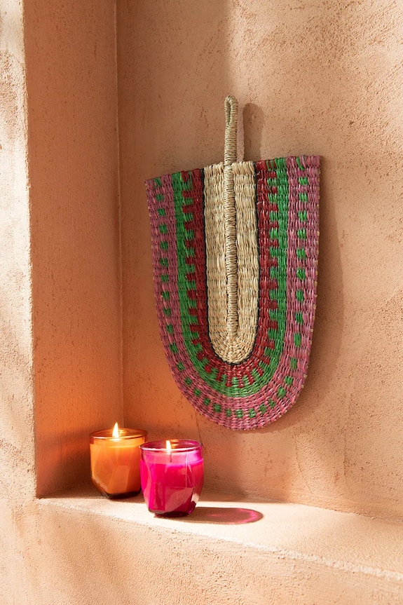 Obývacia izba a spálňa J-Line dekorácia z morskej trávy 48 x 30 x 2 cm 20891 viacfarebná