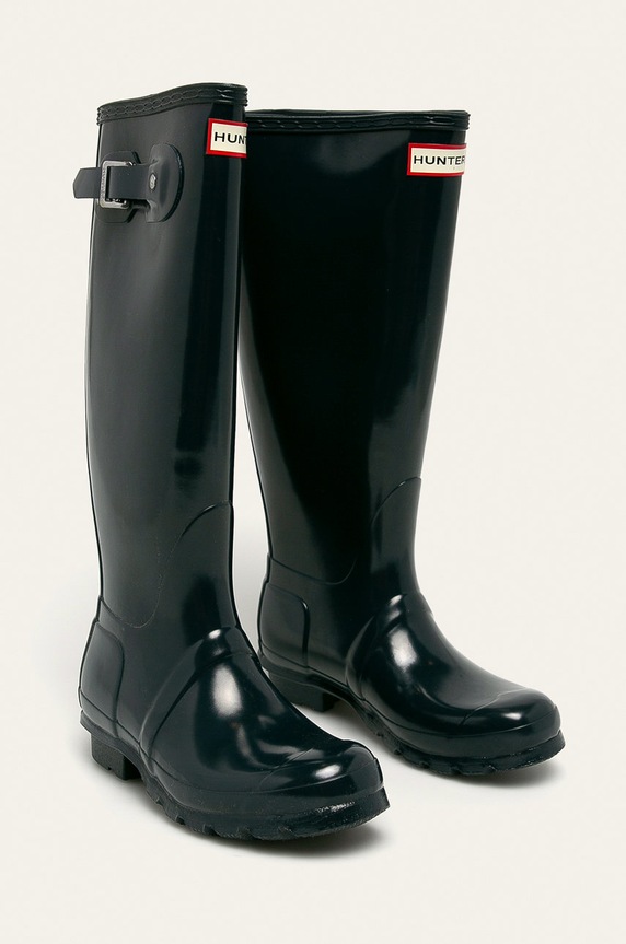 Hunter - Holínky Original Tall Gloss WFT1000RGL.NAVY námořnická modř AA00