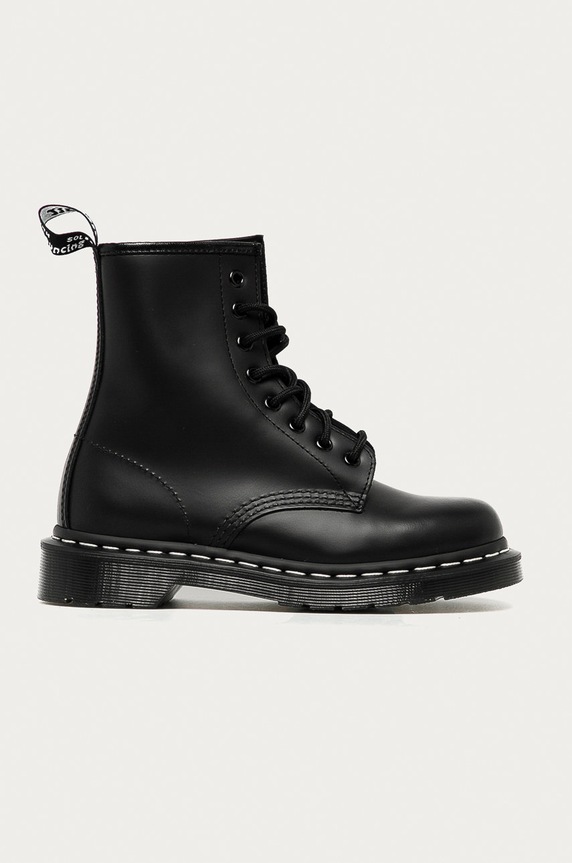 Dr. Martens - Workery skórzane Smooth płaski czarny 24758001