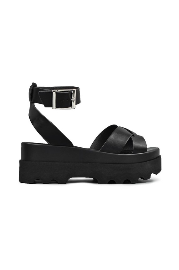 Sandále Altercore Zoe imitácia kože čierna ZOE.BLACK
