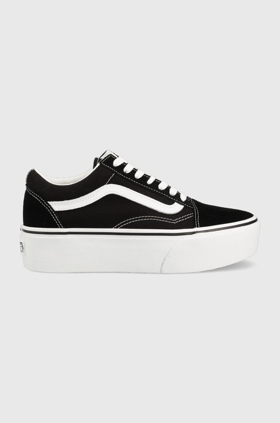Vans sportcipő Old Skool nappa bőr fekete VN0A7Q5M6BT1