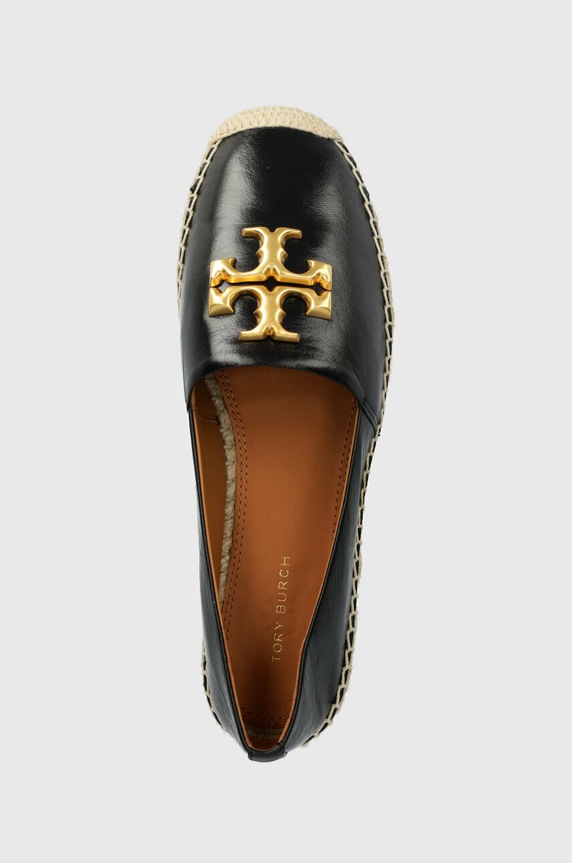 Кожени еспадрили Tory Burch Eleanor Espadrille черен 86567.006.N