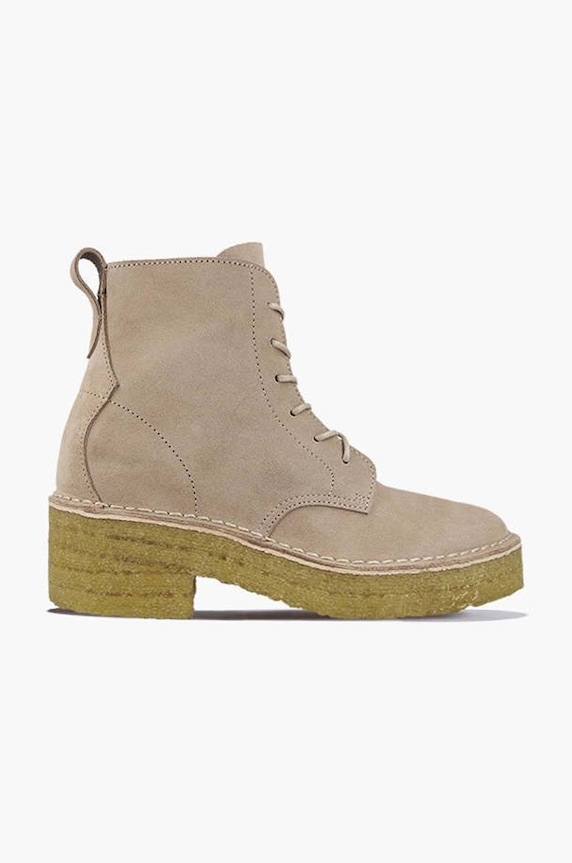 Clarks suede ankle boots Arisa Mail platform beige 26151885
