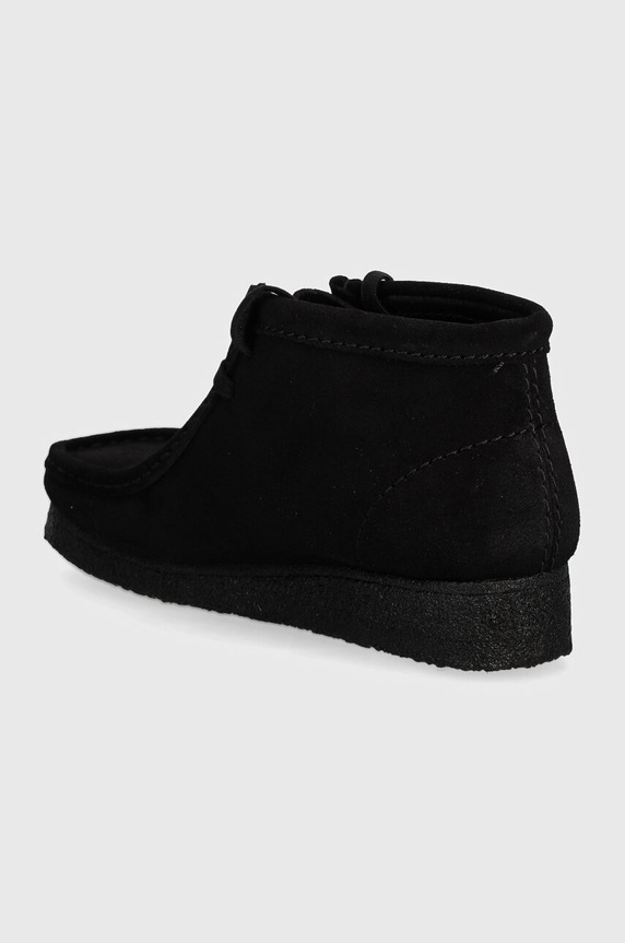 Scarpe ClarksOriginals mocassini in camoscio Wallabee Boot 26155521 nero