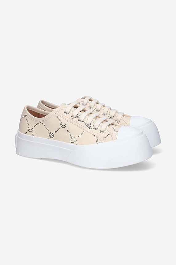 Marni leather sneakers SNZW003020.P4599.ZO019 beige