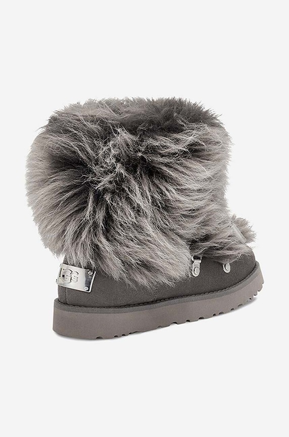 UGG suede snow boots Classic Posh Fur 1123531.TCLD gray