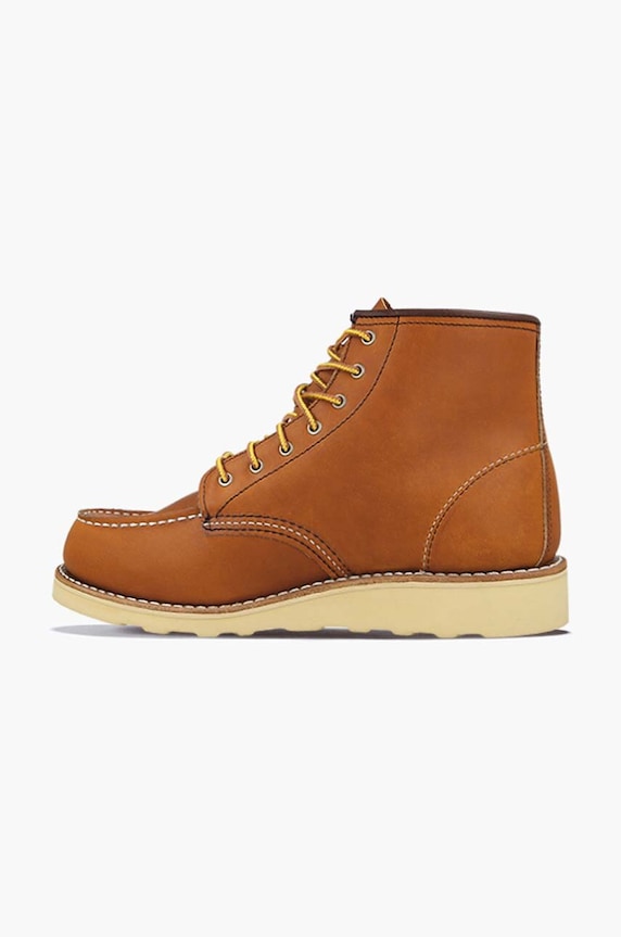 Shoes Red Wing leather ankle boots 6-inch Moc Toe 3375.Leather brown