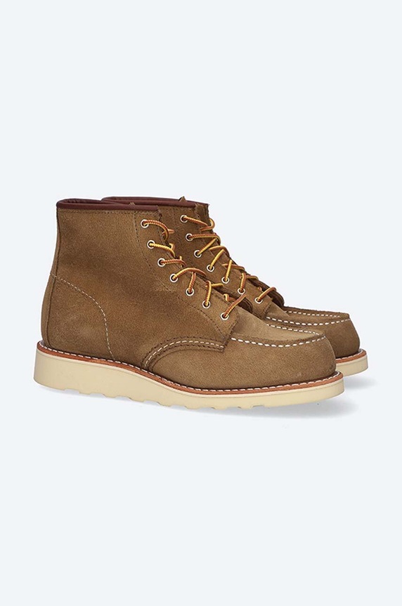 Red Wing botki zamszowe 6-inch Moc Toe żółty 3377.6inch