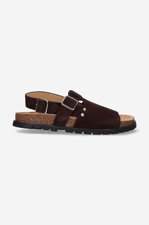 A.P.C. suede sandals Sandales Noe suede brown PXBAH.F51056
