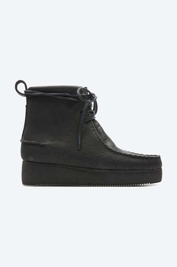scarpe in pelle platform nero 26135569