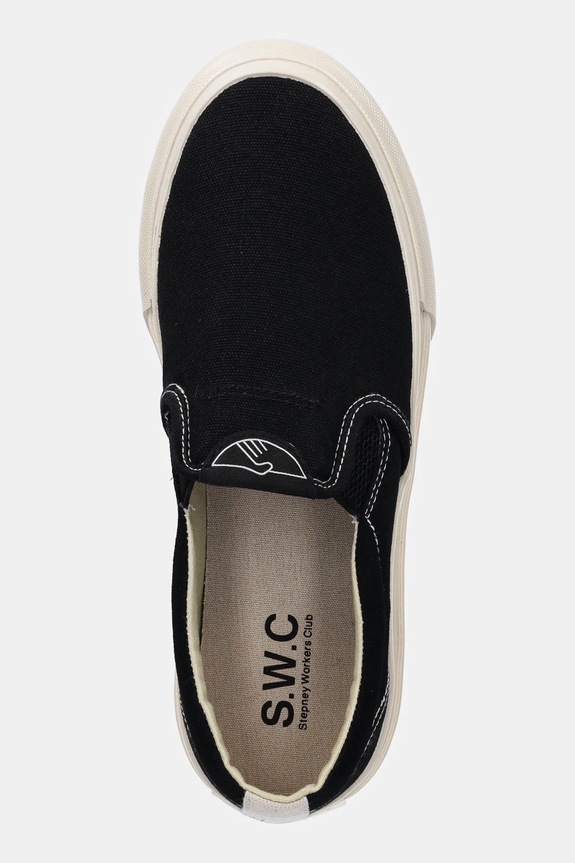 Stepney Workers Club plimsolls Lister Canvas black YB03012