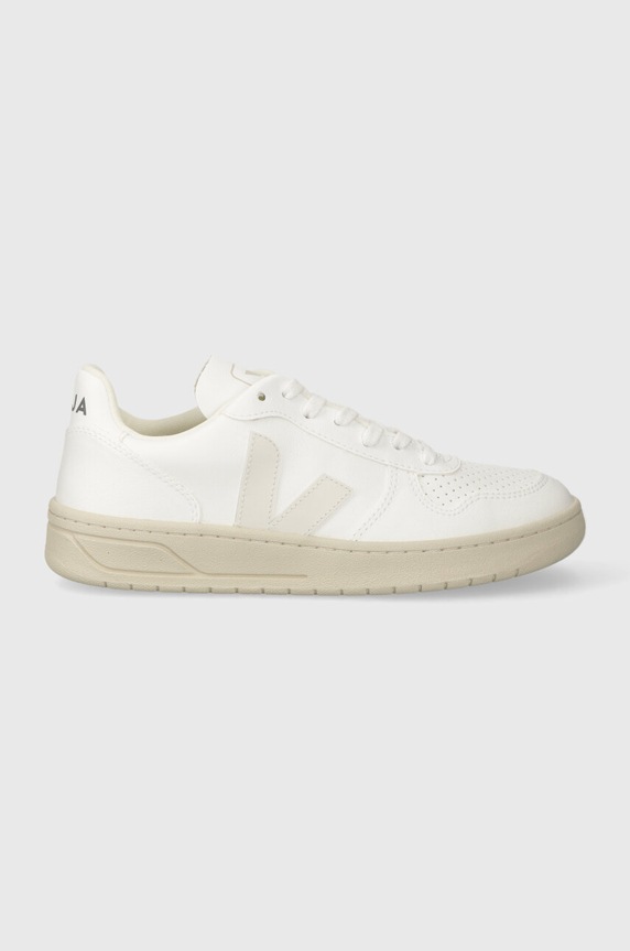 Veja sneakersy V-10 imitacja skóry licowej biały VX0702892A