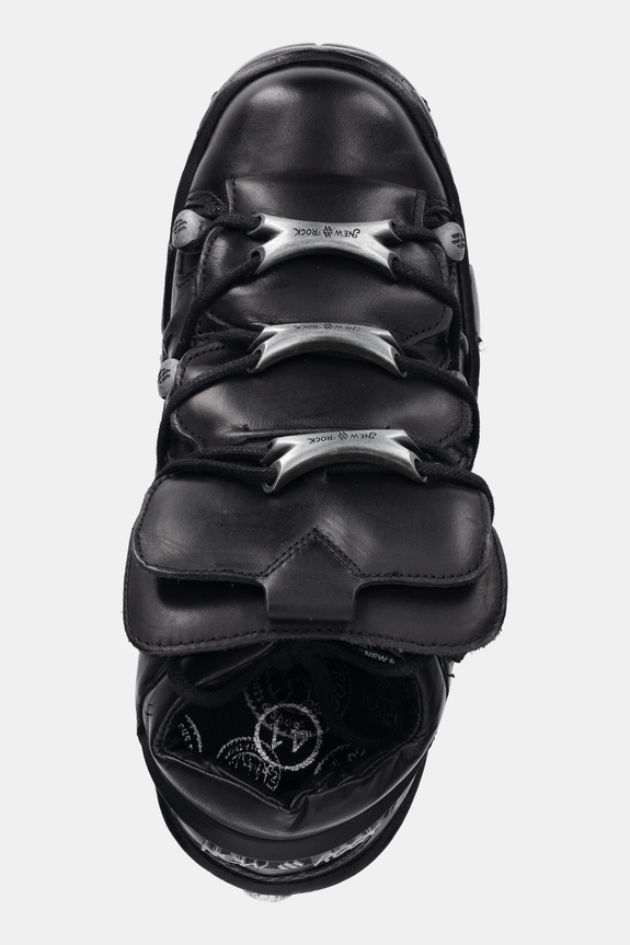 New Rock botki skórzane CRUST NEGRO czarny M.TM106.C2