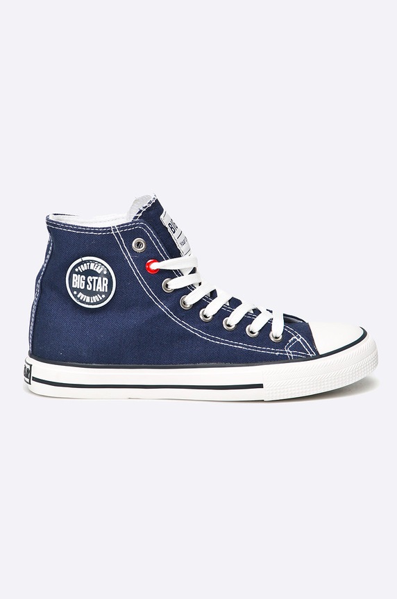 Big Star - Trampki płaska granatowy T274025