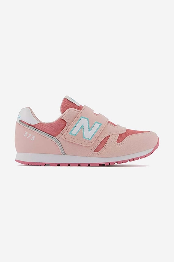 Παιδικά sneakers New Balance απομίμηση λείου δέρματος ροζ YZ373JD2