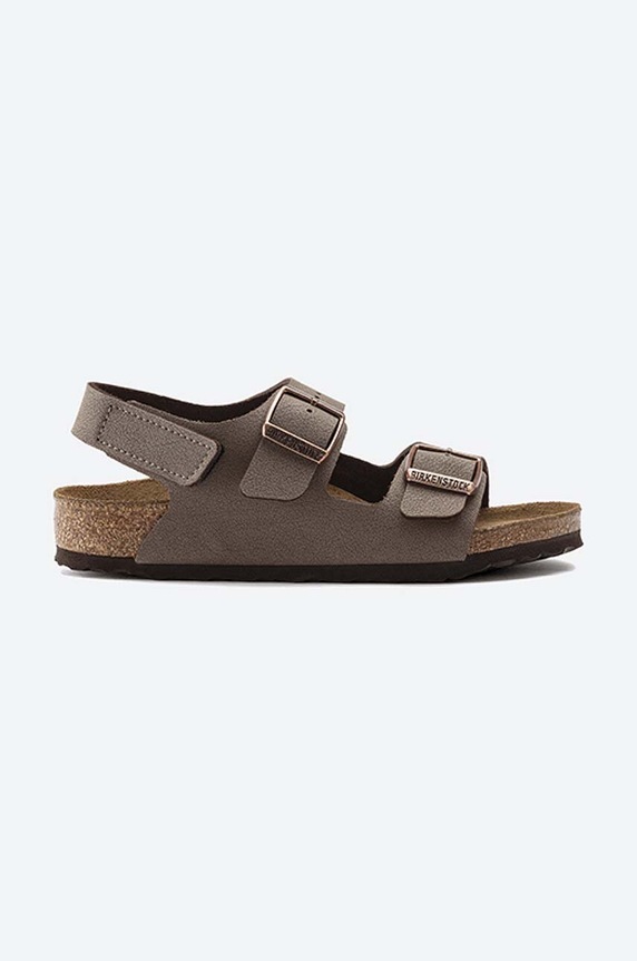 Birkenstock sandali per bambini finto camoscio marrone 1019600