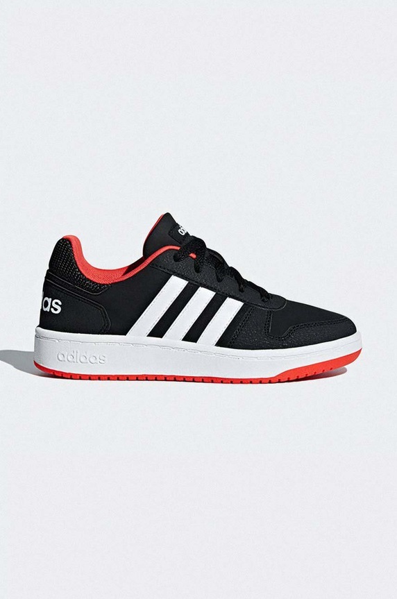 Дитячі кросівки adidas Hoops 2.0 B76067 імітація лицьової шкіри чорний B76067.