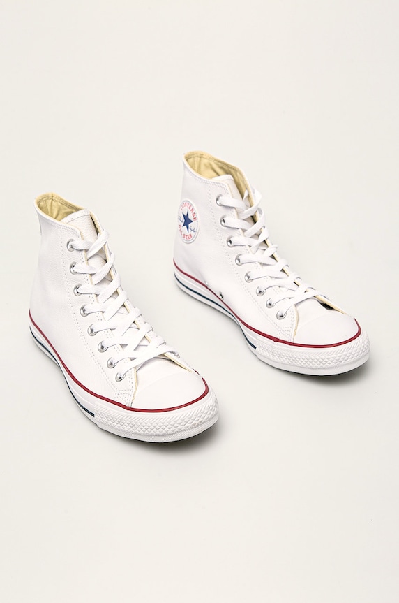Converse teniși de piele C132169 alb AA00