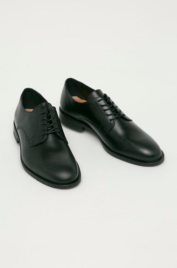 Selected Homme półbuty skórzane Slhlouis Leather 16070194 czarny AA00