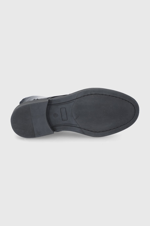 Jack & Jones trzewiki skórzane JFWKARL 12183116 czarny