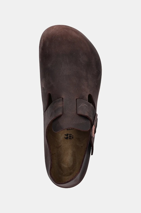 Birkenstock London Corduroy scarpe da uomo in nubuk marrone 166531.HAB
