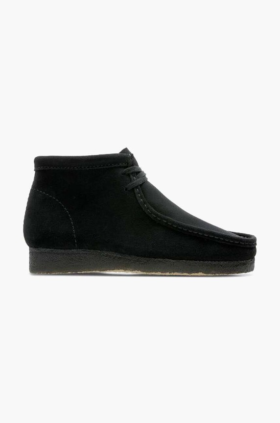 Замшеві туфлі Clarks Wallabee замша чорний 26155517
