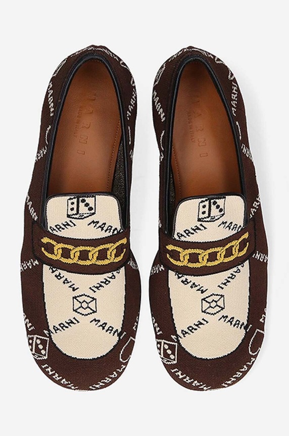 Marni mokasyny Moccasin Shoe brązowy MOMR003802.P4601