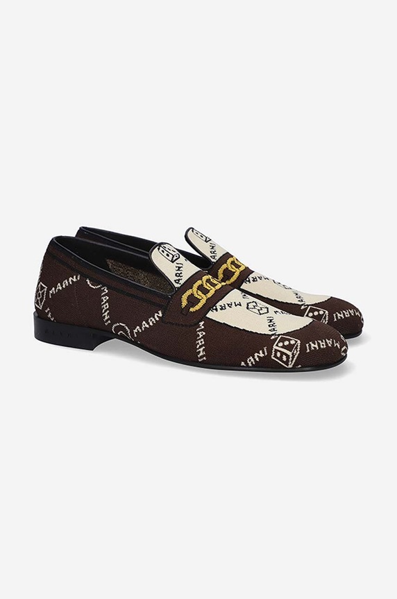 Marni mokasyny Moccasin Shoe MOMR003802.P4601 brązowy