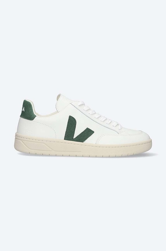 Δερμάτινα sneakers Veja V-12 δέρμα σαμουά λευκό XD022336