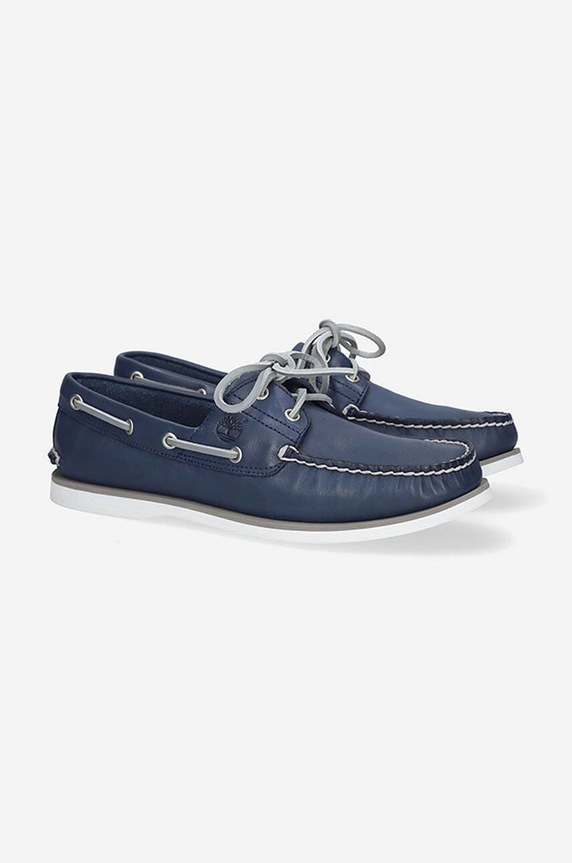 Timberland leather loafers Classic Boat 2 Eye A2GAZ blue