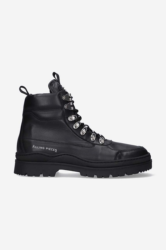 Filling Pieces workery skórzane Mountain Boot skóra licowa czarny 63322901861